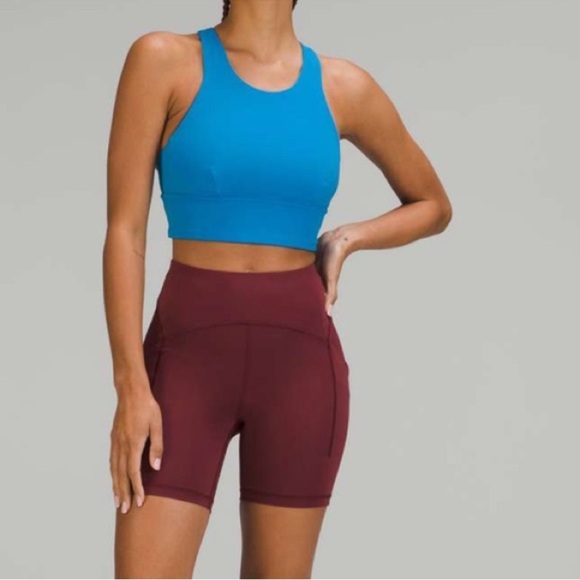 LIKE NEW! Lululemon Wunder Train Longline Bra Size:4 Poolside - Picture 5 of 9